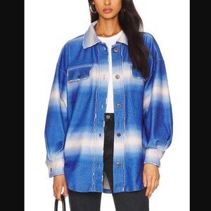 NWOT Free People Printed Ruby Jacket in Deep Sea Comb Size Medium